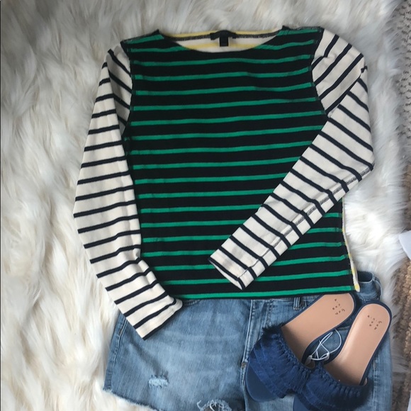 J. Crew Tops - J. Crew summer long sleeve striped shirt J. Crew Tops - J. Crew summer long sleeve striped shirt